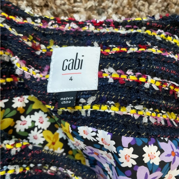 CAbi navy tweed trench coat - size 4 - Picture 11 of 15